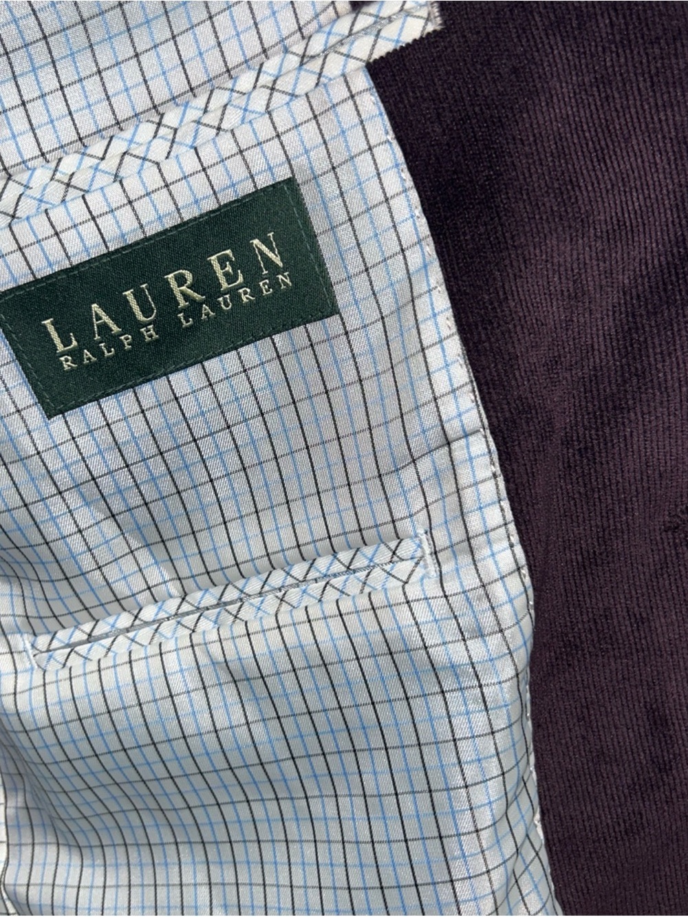 Lauren Ralph Lauren Corduroy Sport Coat Men’s 40R Plum Purple Blazer Jacket - Picture 4 of 13